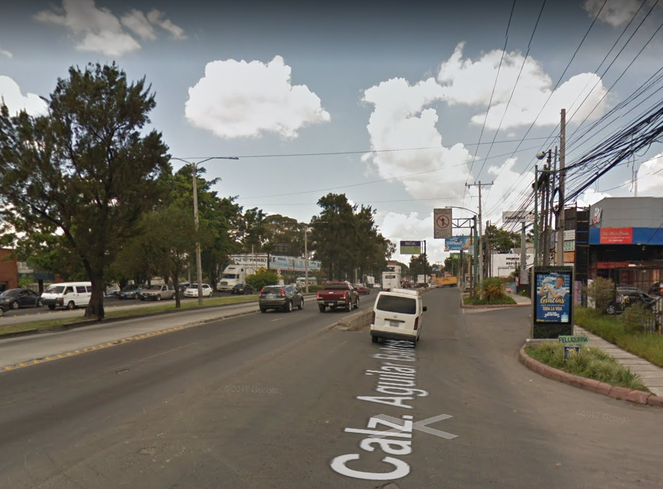 Vista desde la 38 calle y calzada Raúl Aguilar Batres, donde comenzarán los trabajos.( Foto Prensa Libre: google maps)