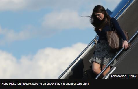 Hope Hicks prefiere bajo perfil. (Foto Prensa Libre: AFP)