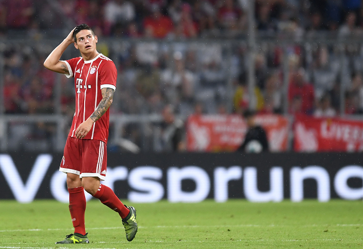 El delantero colombiano James Rodríguez espera recuperarse pronto para poder debutar en la liga alemana. (Foto Prensa Libre: AFP)