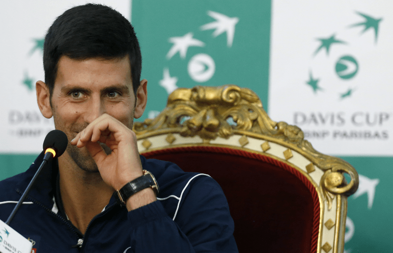 El tenista serbio Novak Djokovic es la gran figura de su país para la Copa Davis. (Foto Prensa Libre: AP)