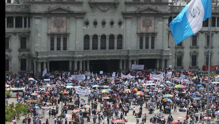 Decenas de campesinos marcharán en cuatro puntos de la capital, para exigir la renuncia del presidente Jimmy Morales. (Foto Hemeroteca PL)