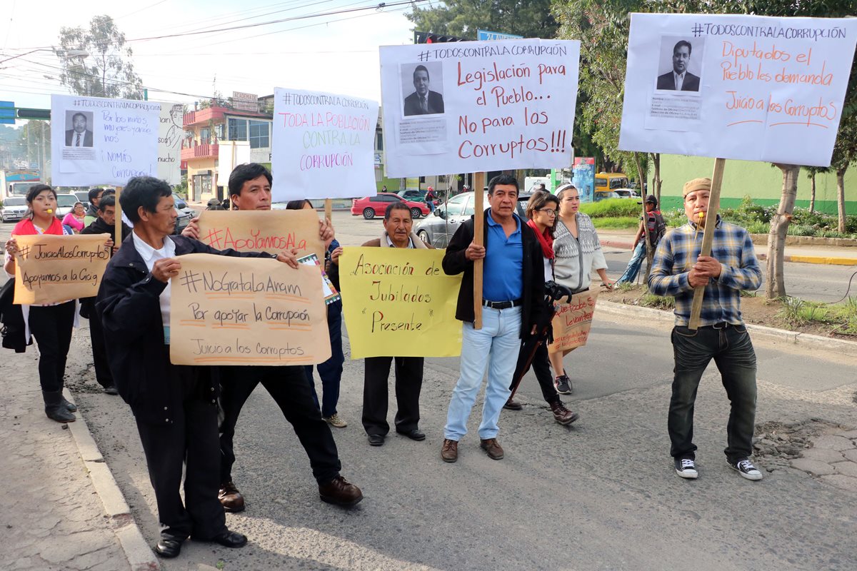 En los últimos días Xela ha sido escenario de protestas contra la corrupción. (Foto Prensa Libre: Hemeroteca PL).