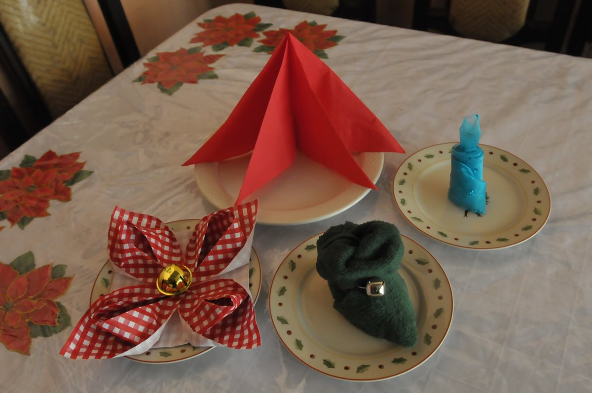Servilletas de papel o tela son una ornamentación perfecta para la mesa (Foto Prensa Libre: Brenda Martínez)