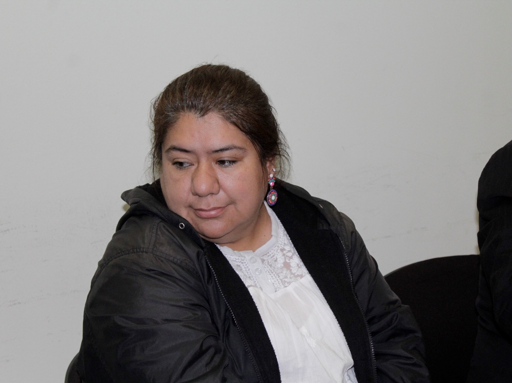 Leticia del Rosario Hasted Santizo quedó ligada a proceso en el juzgado de Xela. (Foto Prensa Libre: María José Longo)