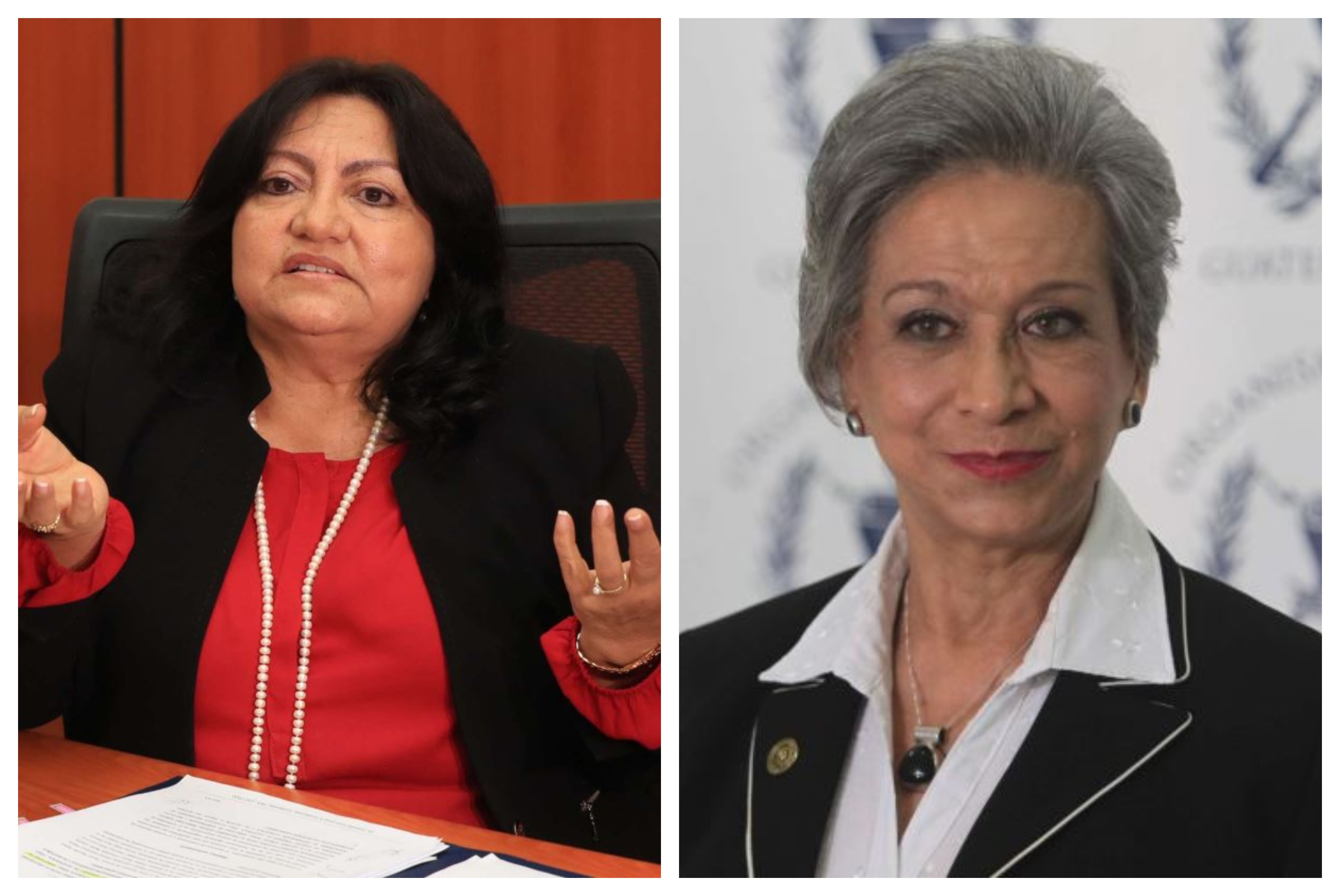 Delia Franco y María Eugenia Morales, magistradas de la CSJ. (Foto Prensa Libre: Hemeroteca PL)