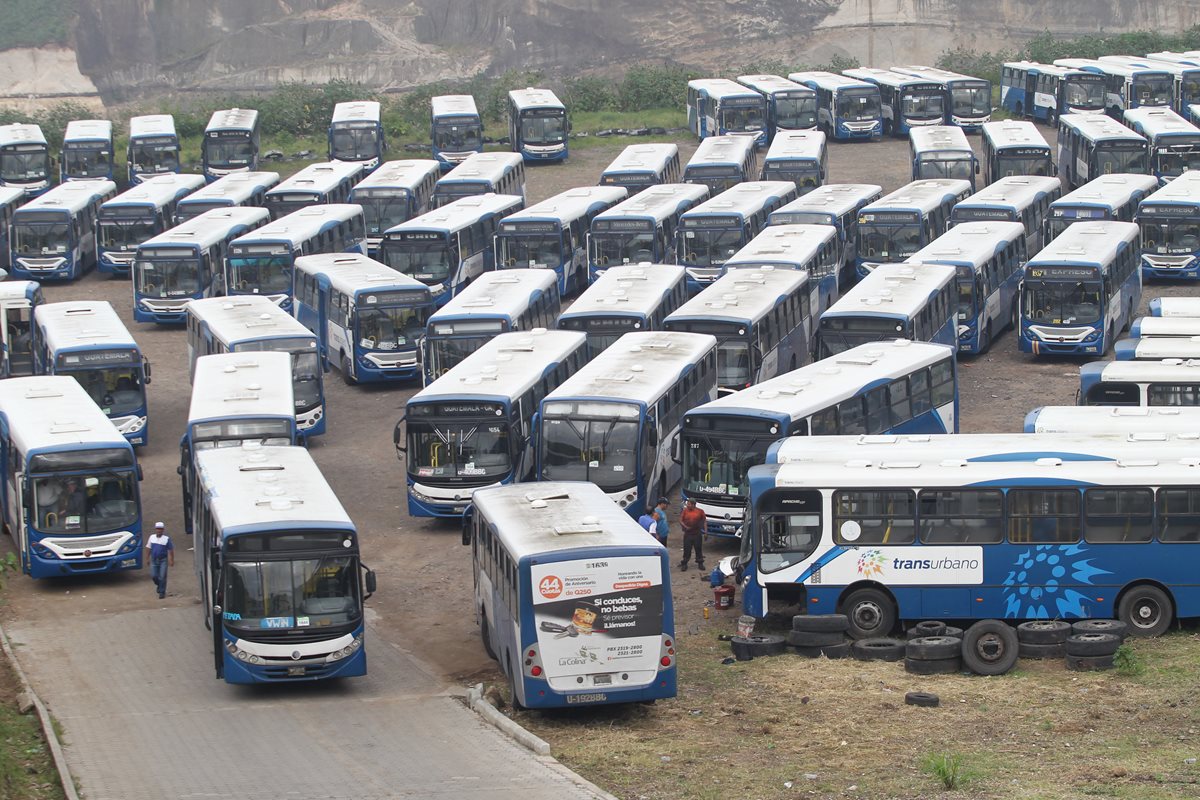Decenas de autobuses del servicio de Transurbano permanecieron en predios el miércoles último, debido a un paro organizado por pilotos. (Foto HemerotecaPL)