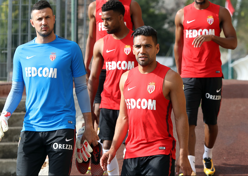 Radamel Falcao se encuentra en la pretemporada del Mónaco de la Liga francesa. (Foto Prensa Libre: AFP)