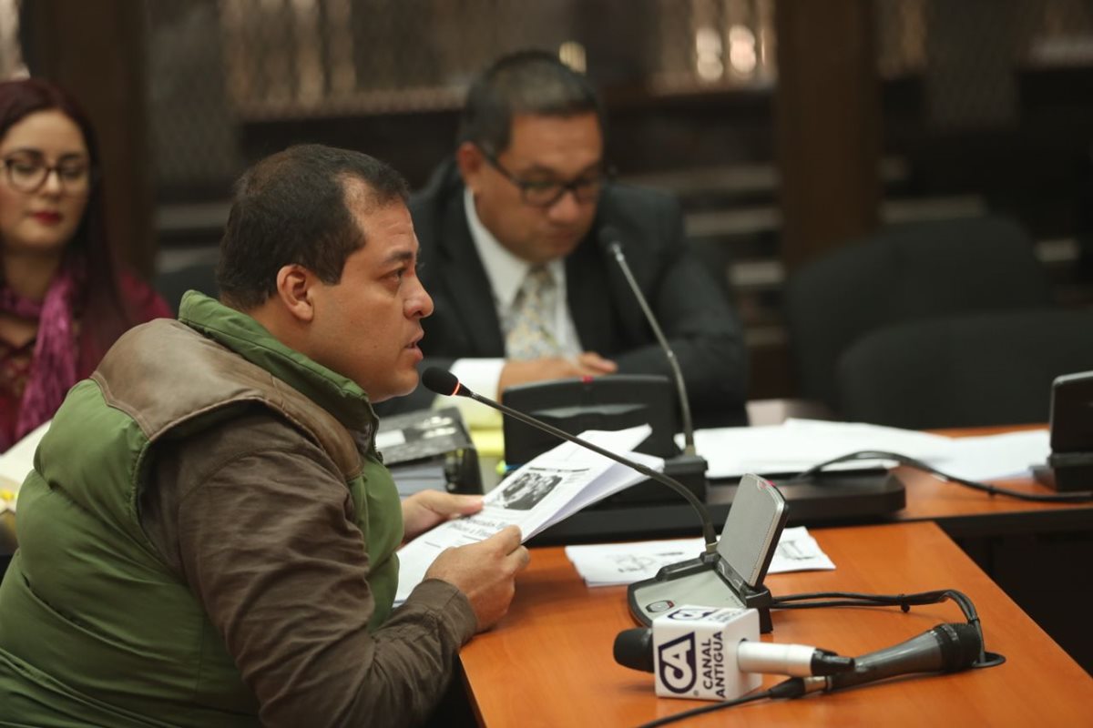 Diputado Julio Juárez durante la audiencia de este viernes. (Foto Prensa Libre: Esbin García).