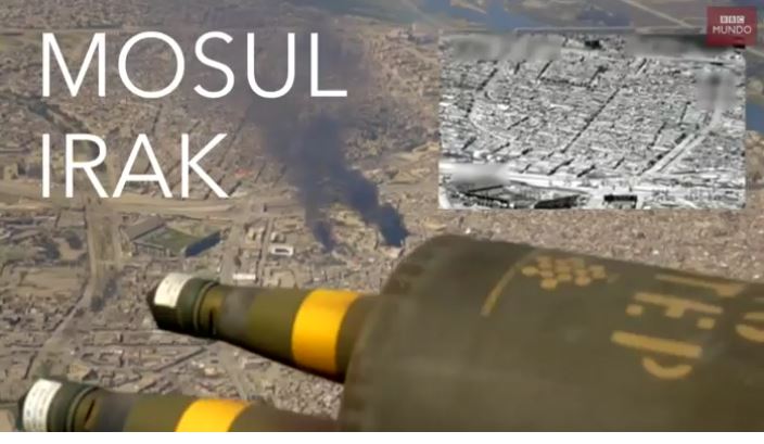 Pilotos iraquíes logran ver que niños son blancos móviles. (Foto Prensa Libre: BBC Mundo)