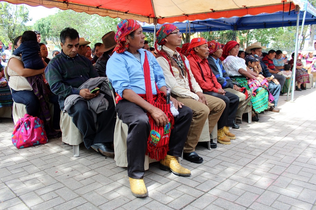 Líderes indígenas participan en actividad en Santa Cruz del Quiché. (Foto Prensa Libre: Óscar Figueroa).