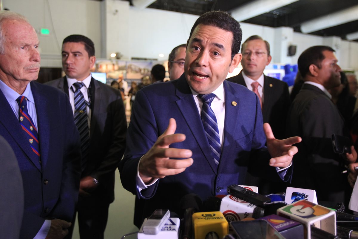 El presidente Jimmy Morales habló de la familia durante una actividad pública. (Foto Prensa Libre: Hemeroteca PL)