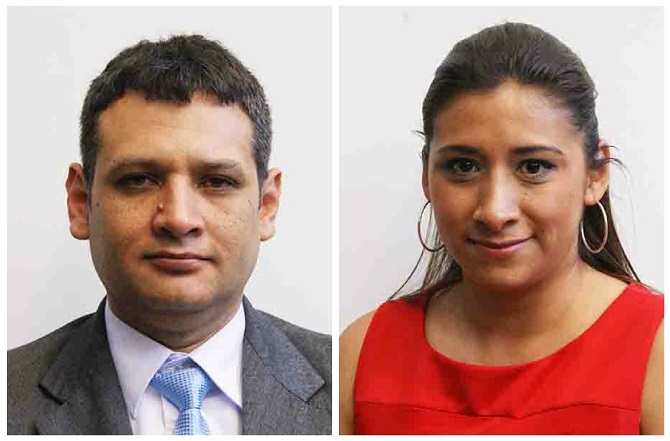 Diputados Óscar Argueta y Eva Monte fueron declarados non gratos por sus alumnos en la Universidad de San Carlos. (Foto Prensa Libre: Hemeroteca PL)