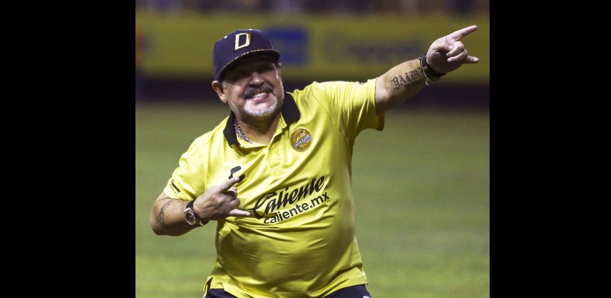 Diego Armando Maradona podría hacer historia en la Liga de Ascenso en México. (Foto Prensa Libre: AFP)