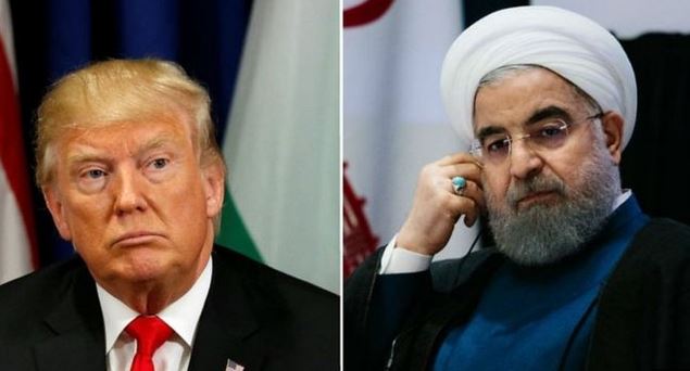 El presidente Rouhani (a la derecha) dice que irán está listo para "confrontar" las decisiones hechas por Trump. (EPA)