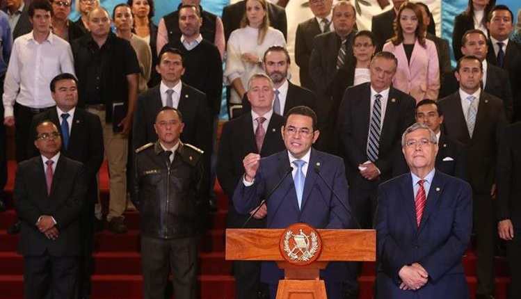 El presidente Jimmy Morales anunció el fin anticipado del mandato de la Cicig el pasado 7 de enero. (Foto Prensa Libre: Hemeroteca PL)