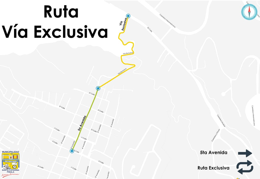 Vía que estará habilitada de forma permanente  desde la zona 1 de Santa Catarina Pinula hacia la 20 calle de la zona 10.(Foto Prensa Libre: cortesía)