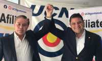 Mario Estrada y Javier Castillo son los candidatos a presidente y vicepresidente por la UCN. (Foto Prensa Libre: Óscar Rivas)