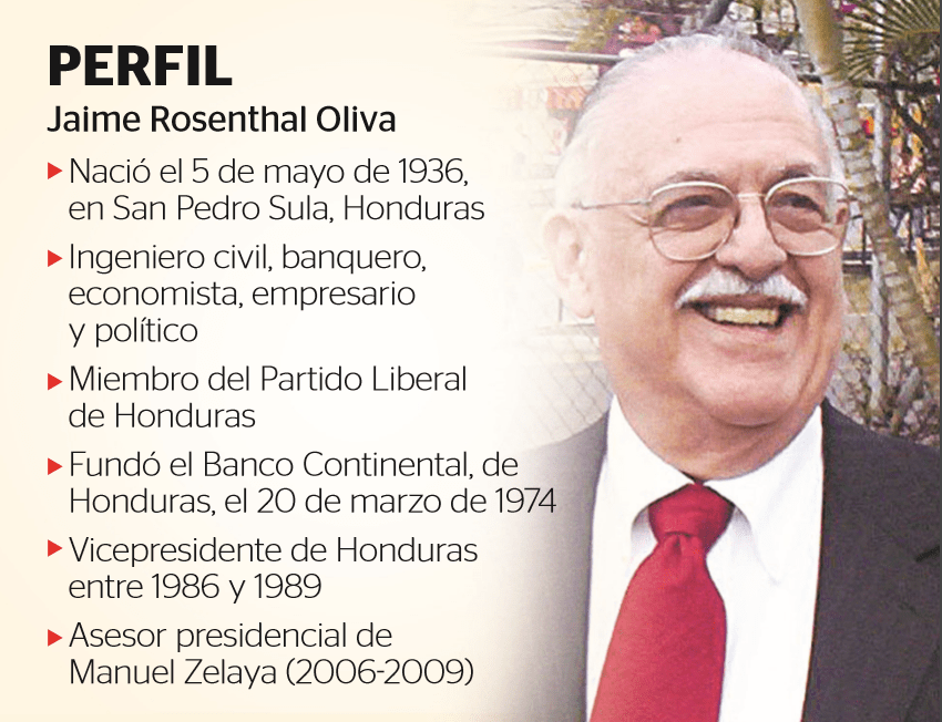 El ex vicepresidente de Honduras y presidente del Grupo Continental, Jaime Rosenthal, falleció  a los 82 años a causa de un infarto. (Foto Prensa Libre: Hemeroteca PL)