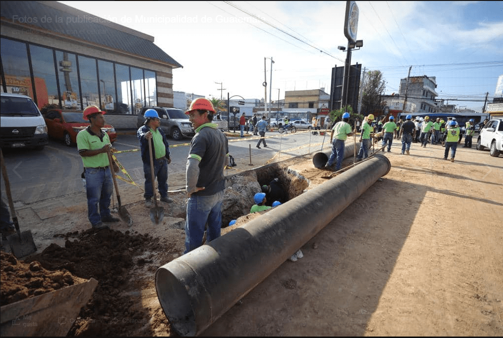 El viaducto se construye en la 13 avenida y calle Martí, zona 6.(Foto Prensa Libre: cortesía)