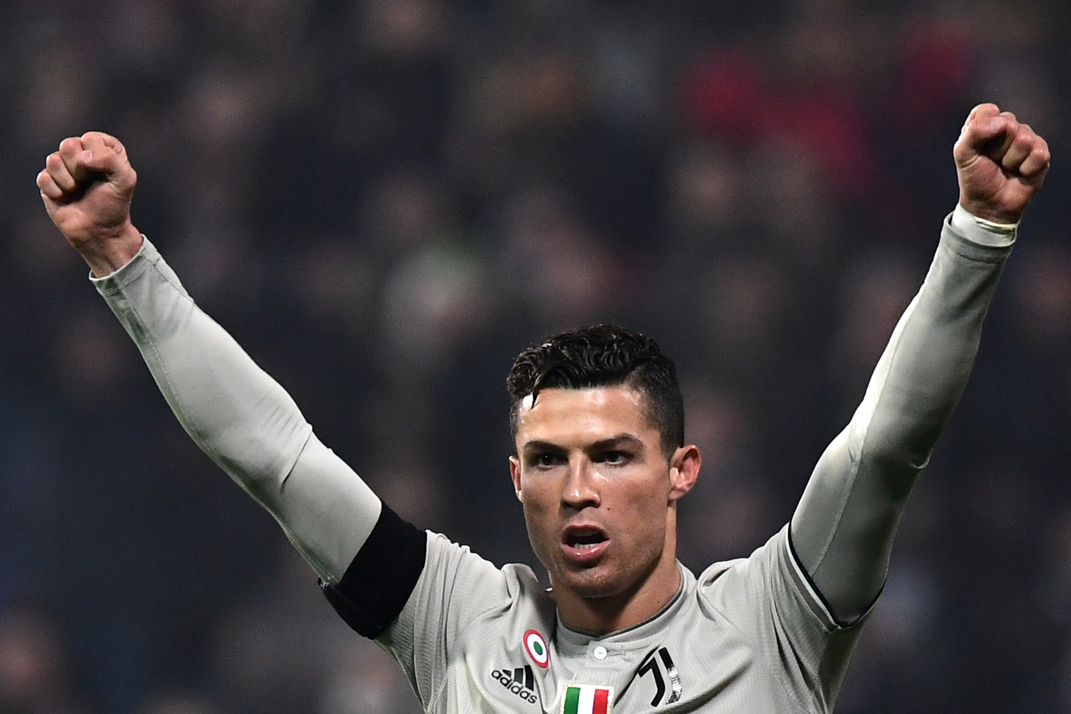 Cristiano Ronaldo anotó el segundo gol de la Juventus en la victoria frente al Sassuolo. (Foto Prensa Libre: AFP)