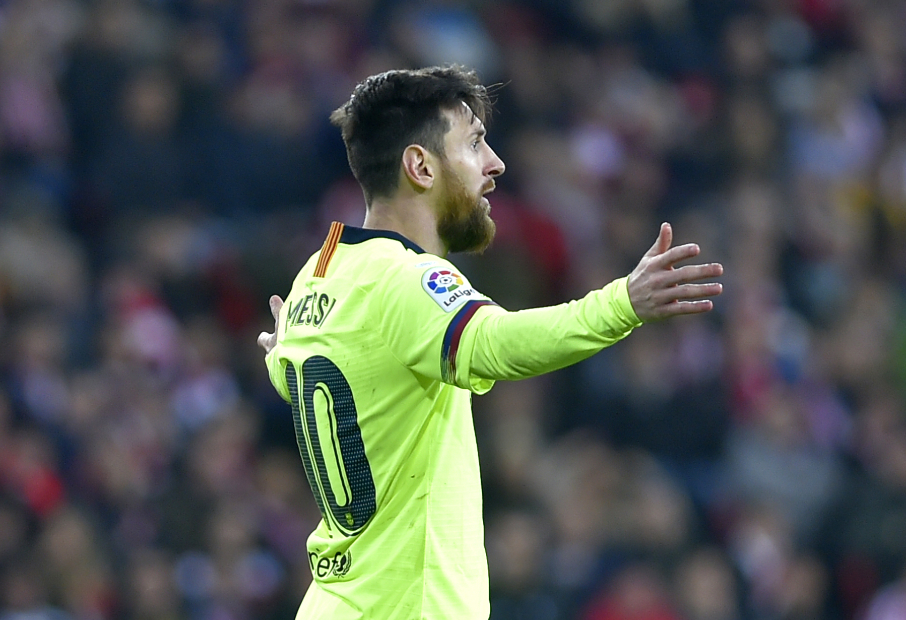 Lionel Messi fue el hombre más peligroso del Barcelona pero no consiguió romper las redes del Athletic de Bilbao. (Foto Prensa Libre: AFP)