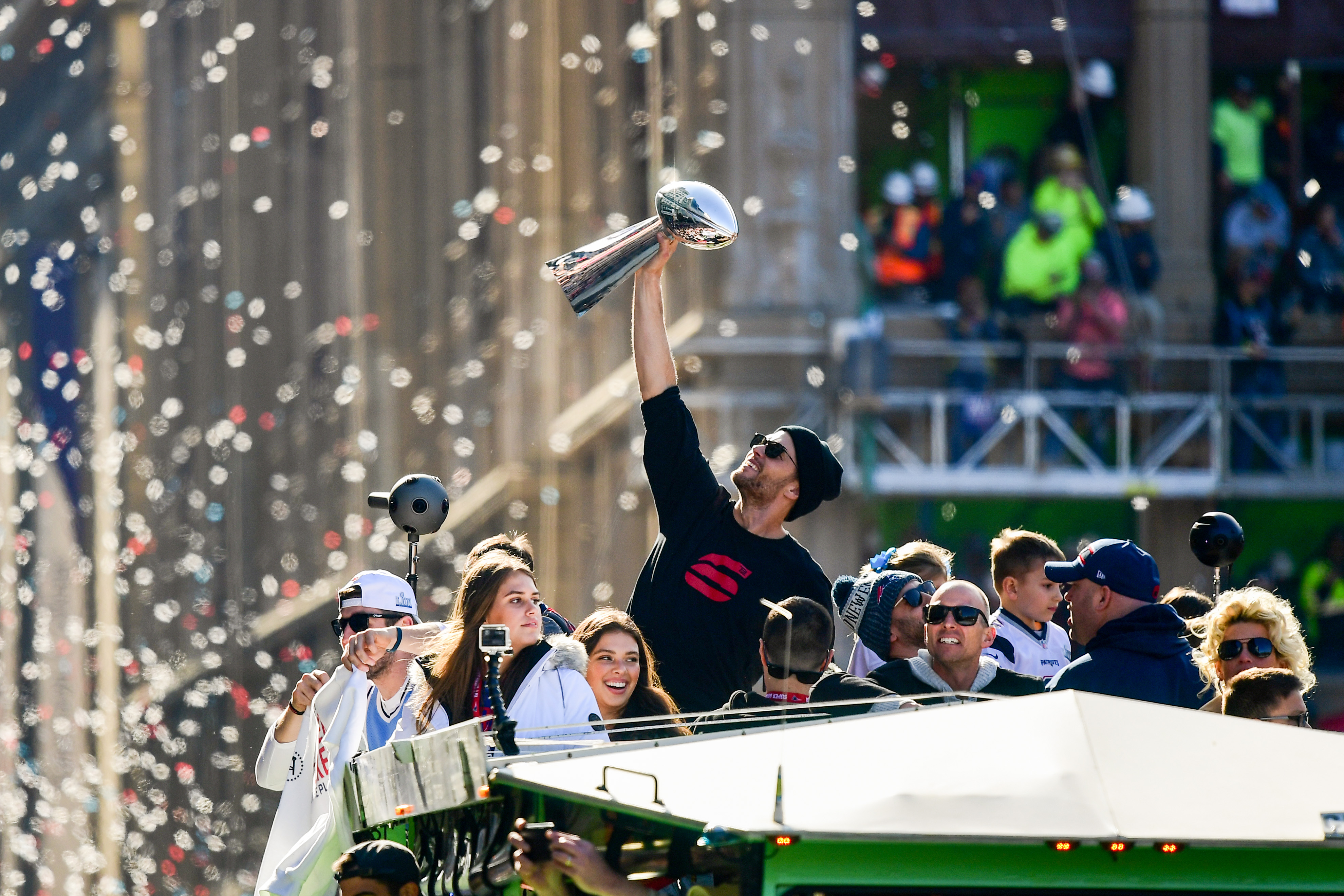 En Boston aclamaron a los Patriotas, campeones del Super Bowl LIII (Foto Prensa Libre: AFP)