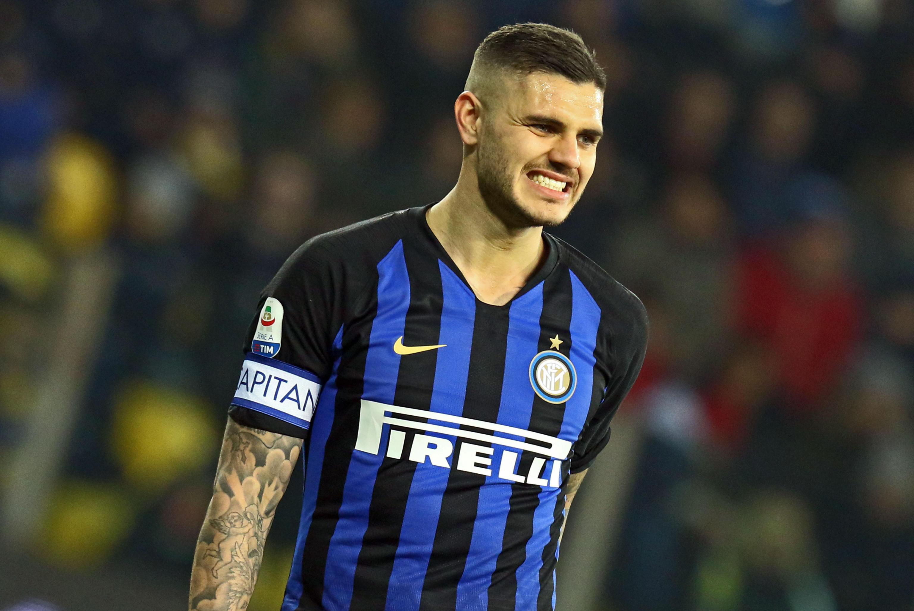 El argentino Mauro Icardi no la pasa bien en el Inter de Milán. (Foto Prensa Libre: EFE)