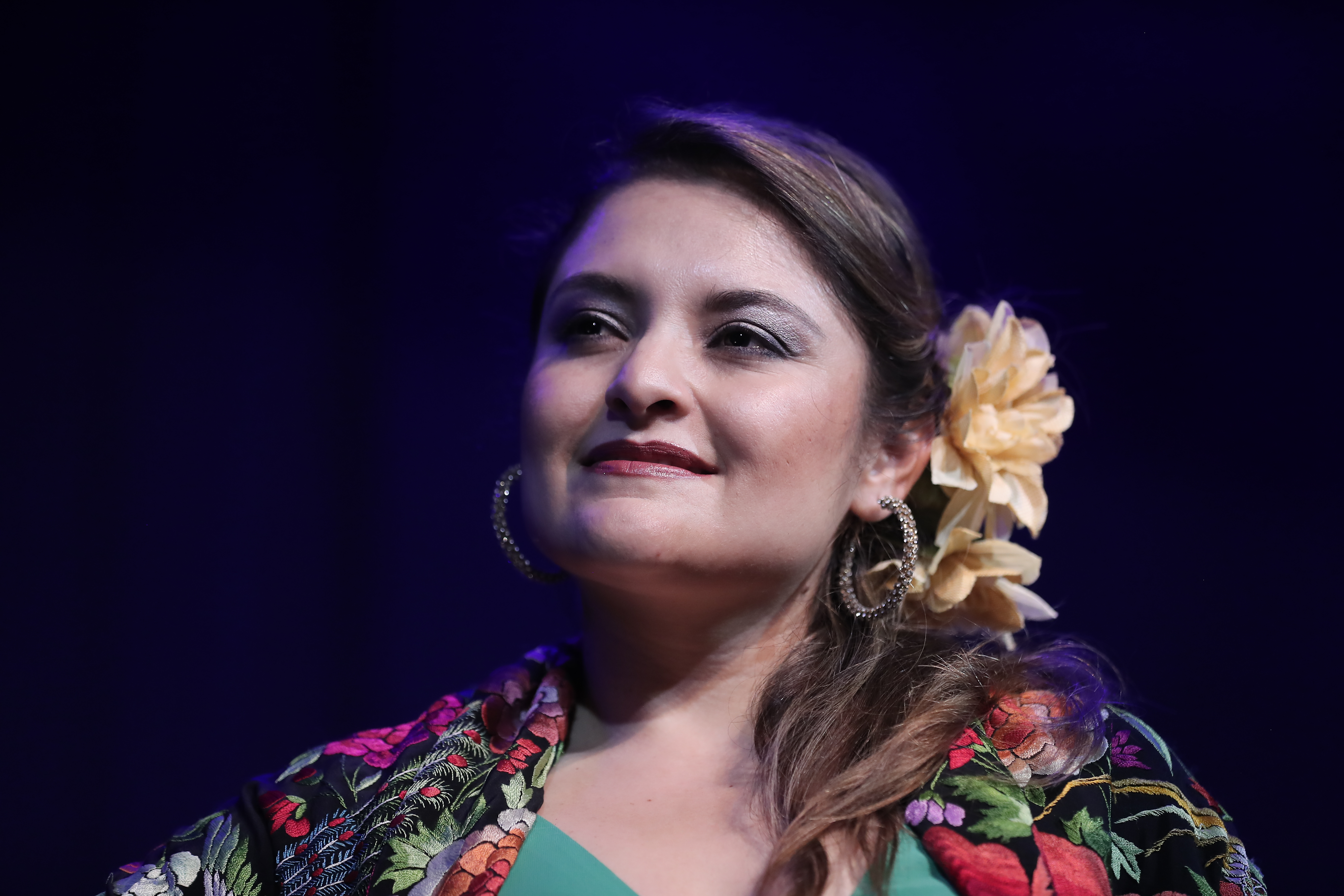 Sara Diéguez, soprano guatemalteca, interpretará los éxitos de Rocío Dúrcal. (Foto Prensa Libre: Juan Diego González) 
