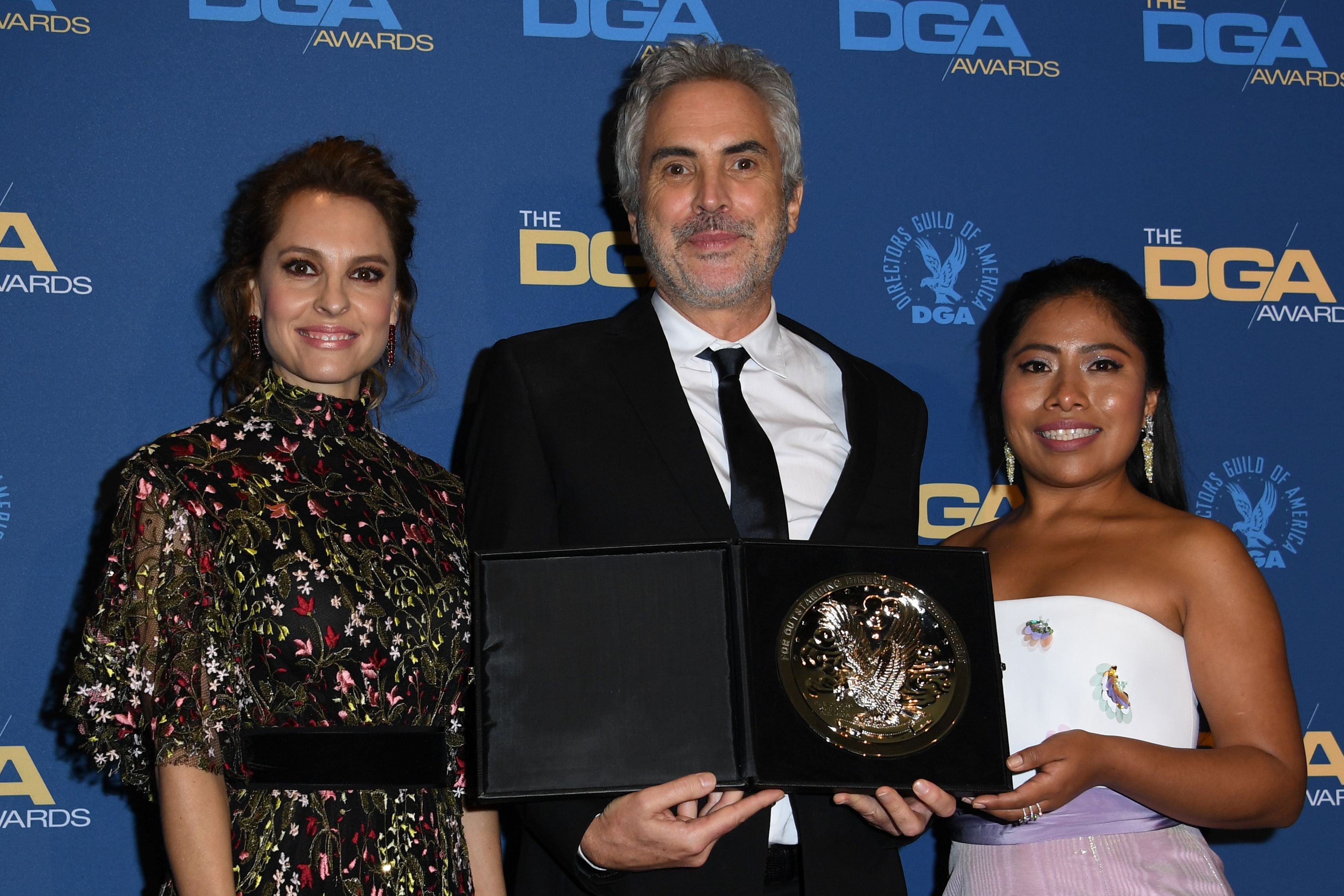 Marina de Tavira, Alfonso Cuarón y Yalitza Aparicio son unos de los latinos que estarán en los Óscar. (Foto Prensa Libre: AFP)