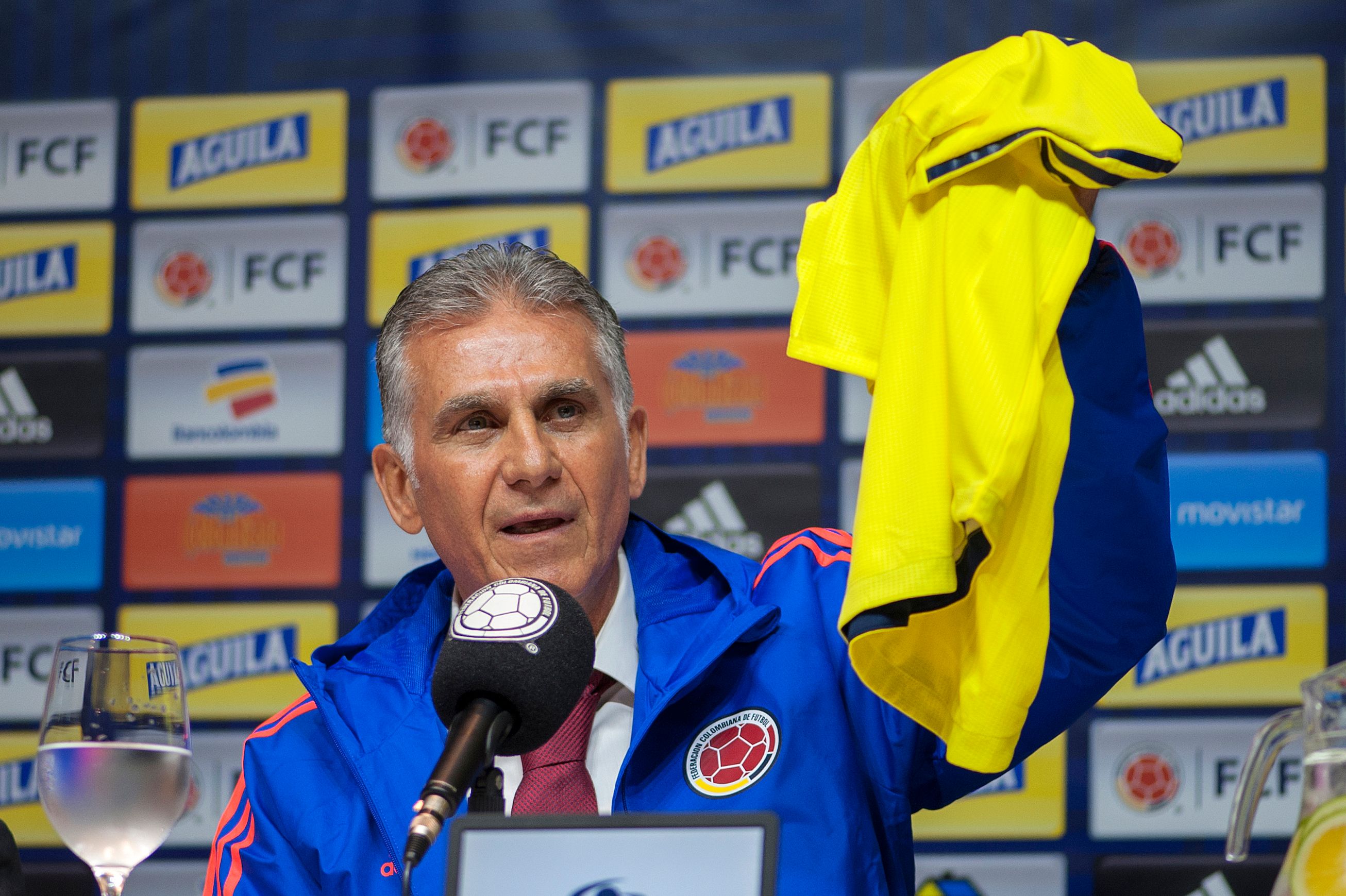 El entrenador portugués Carlos Queiroz buscará con Colombia la clasificación a Qatar 2022. (Foto Prensa Libre: AFP)