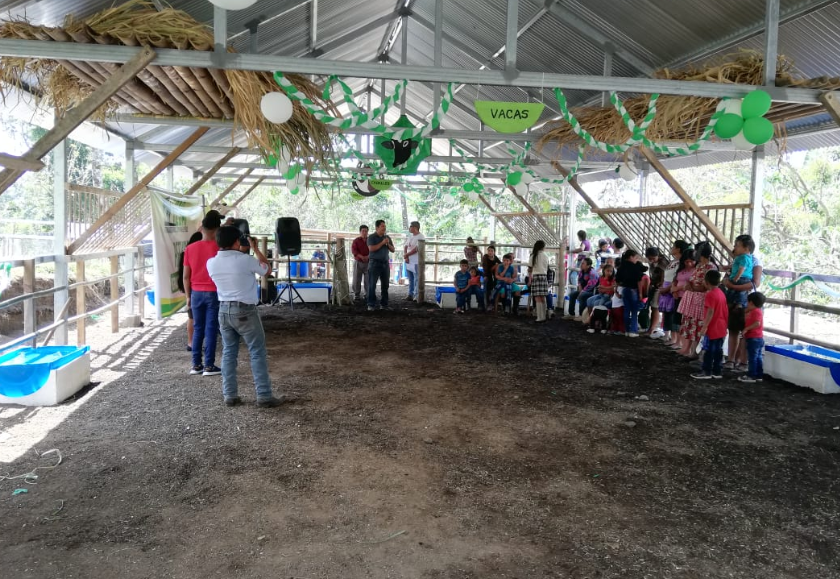 El objetivo del albergue en San Pedro Yepocapa, Chimaltenango, es proteger a los animales ante una emergencia. (Foto Prensa Libre: Cortesía Conred).