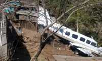 Una avioneta posiblemente utilizada por el narcotráfico cayó en Chiquimula (Foto Prensa Libre: MP) 