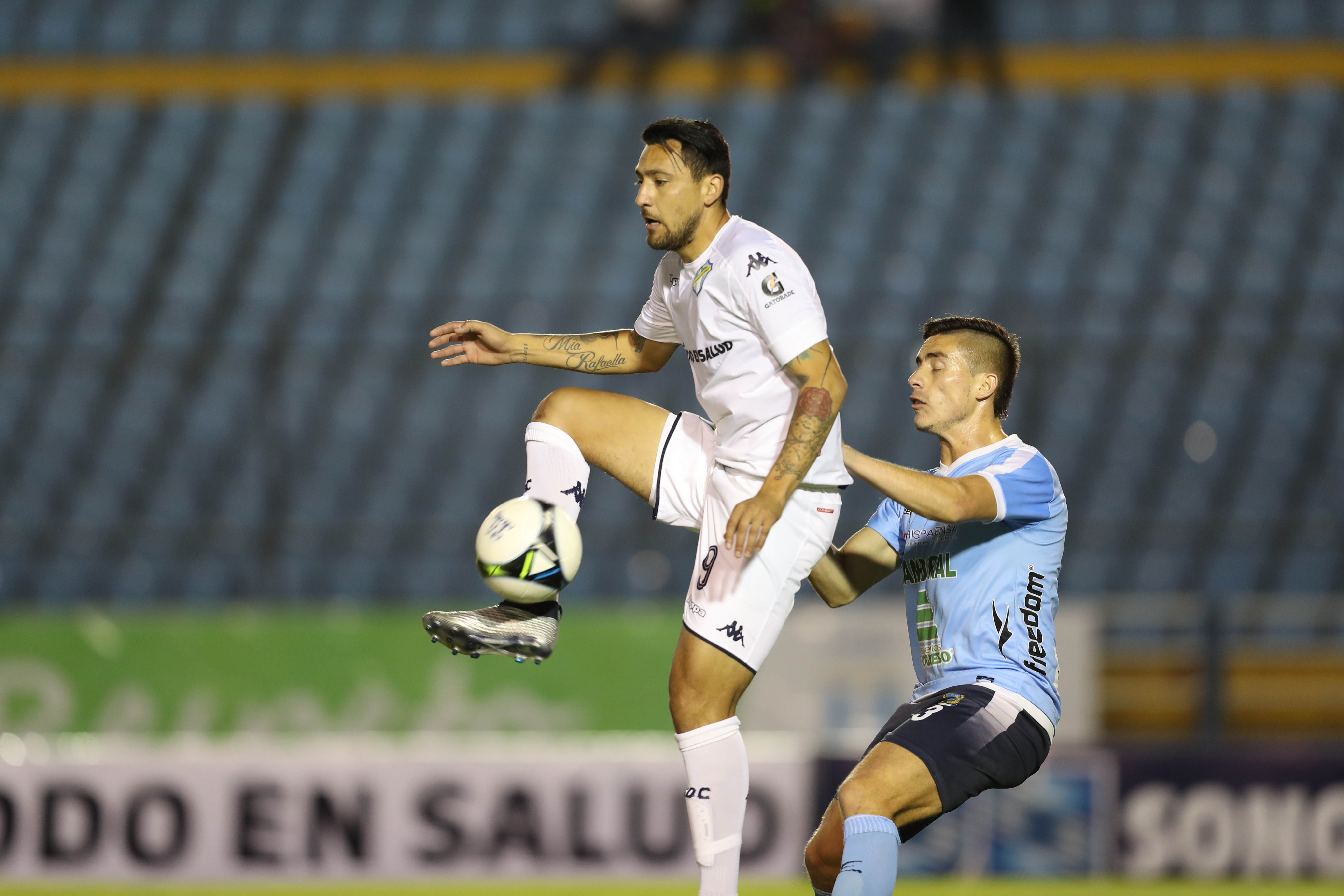 Abraham Darío Carreño no ha tenido una buena producción de goles en el Clausura 2019. (Foto Prensa Libre: Francisco Sánchez)