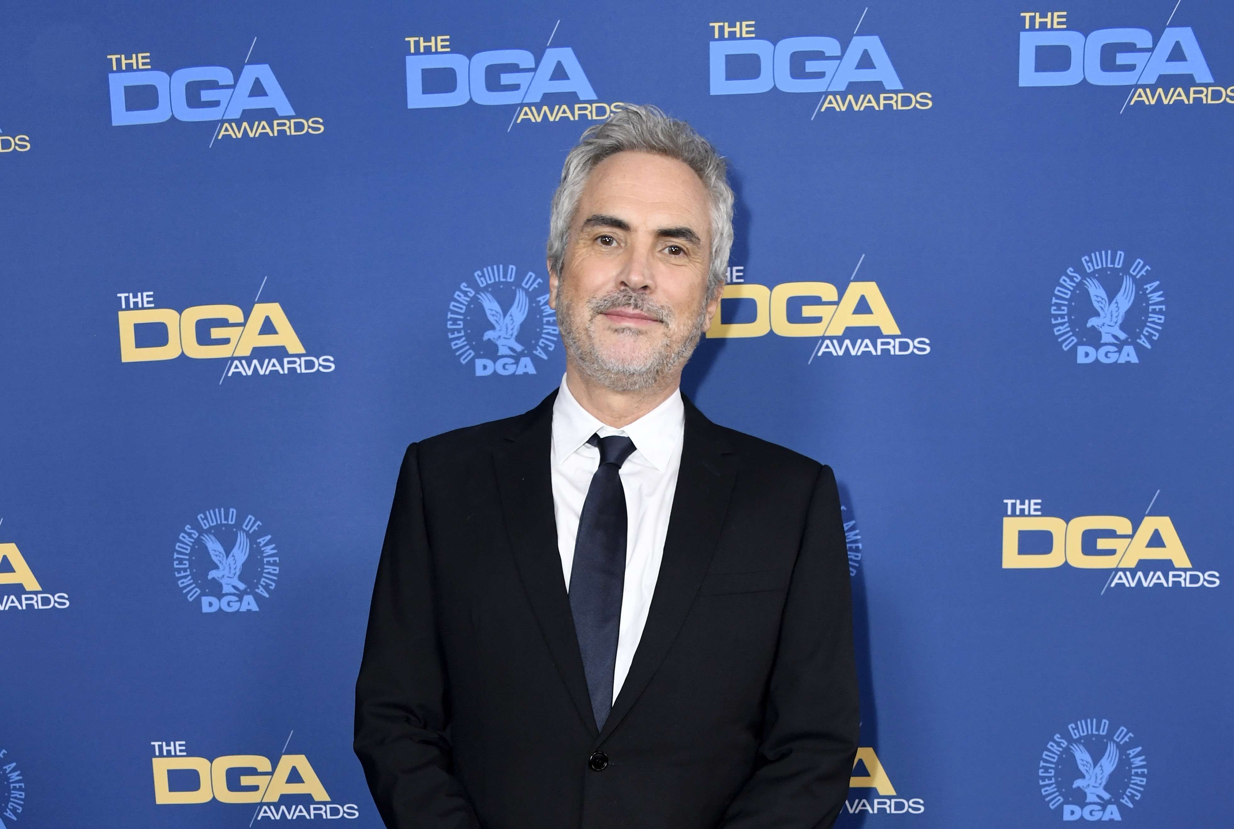 Alfonso Cuarón a su arribo a la 71 edición de los premios del DGA. (Foto Prensa Libre: AFP)