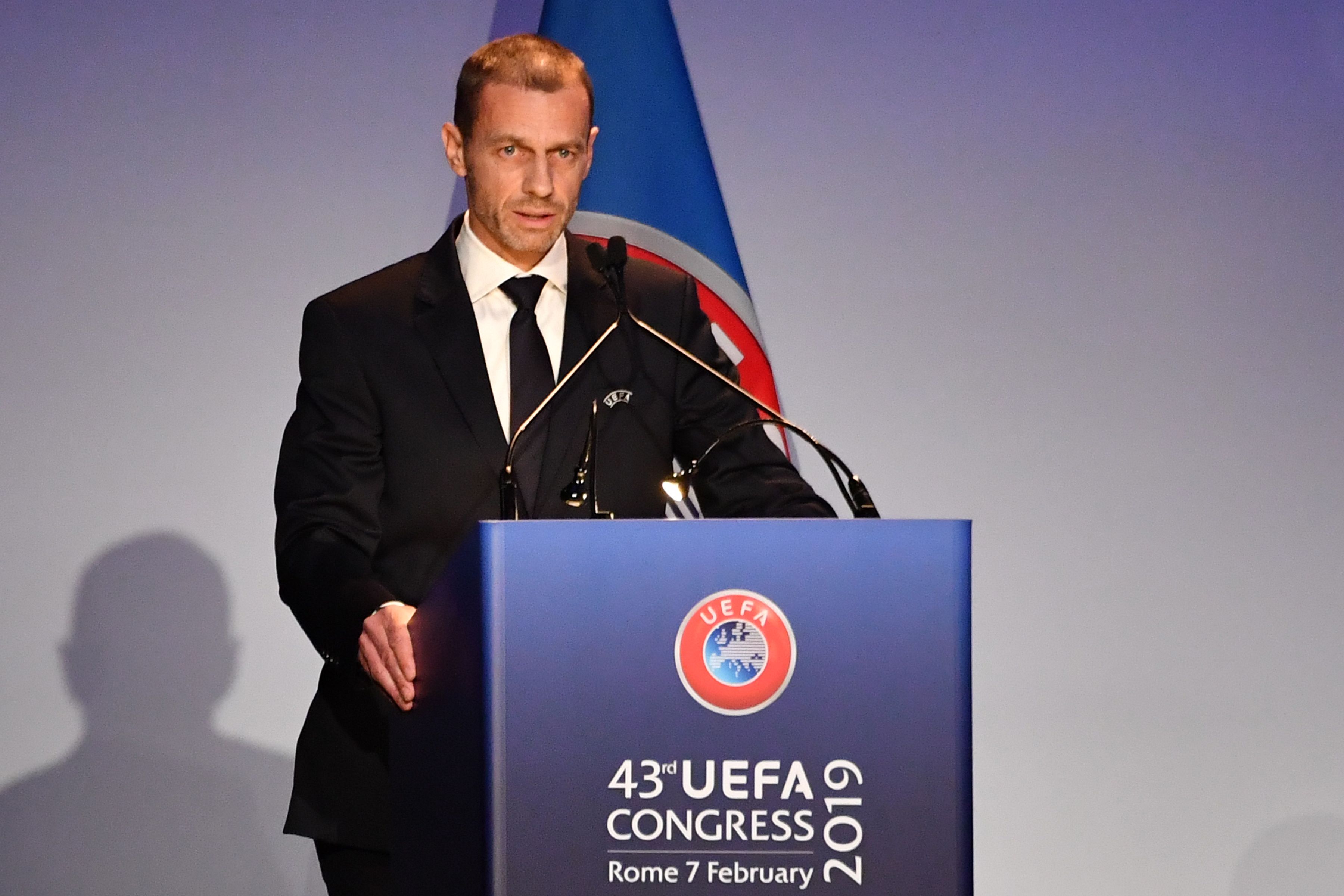 El presidente de la Uefa, Aleksander Ceferin, asegura que todavía no está definido el nuevo formato. (Foto Prensa Libre:  AFP)