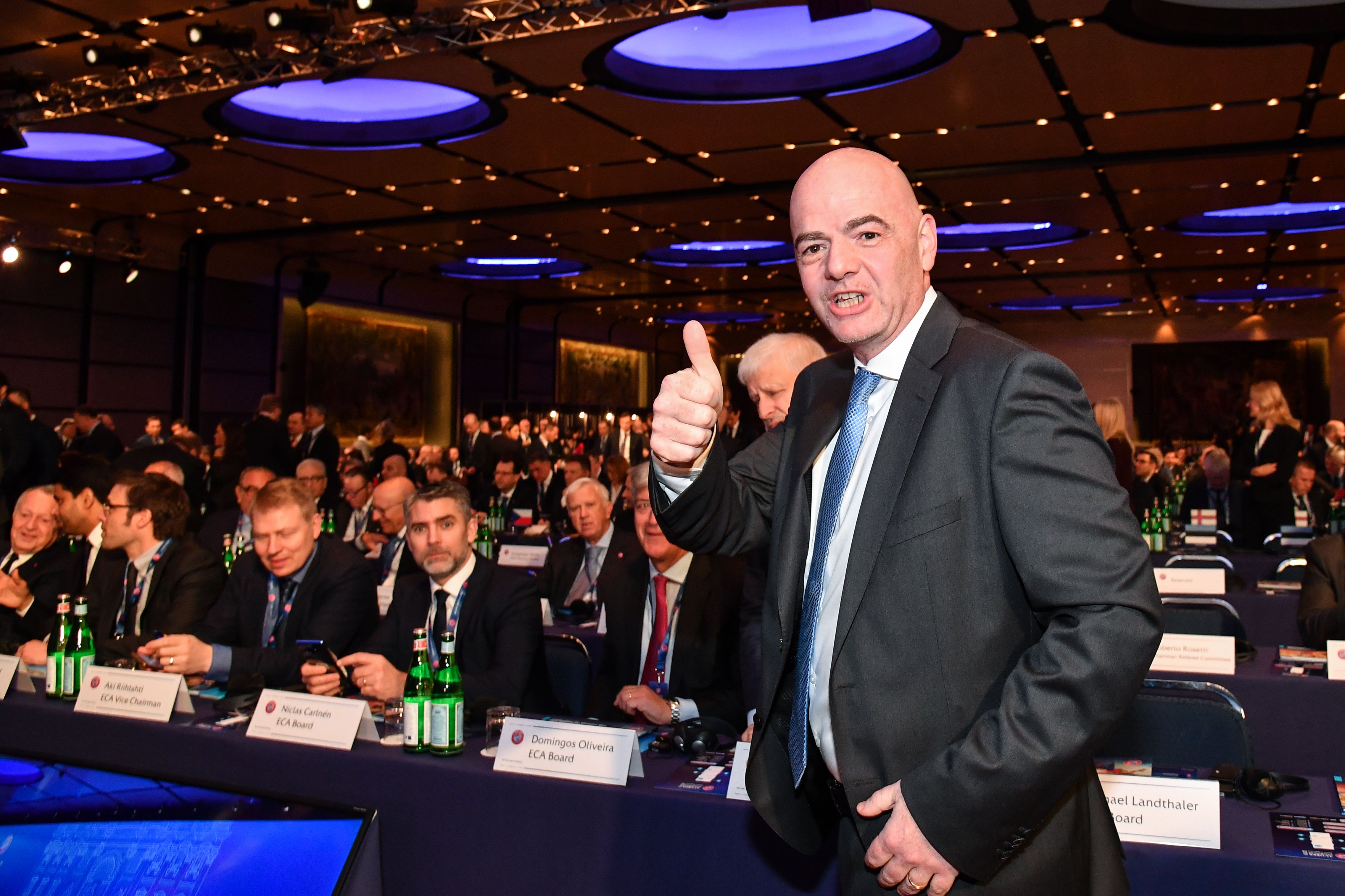 Gianni Infantino, presidente de la FIFA. (Foto Prensa Libre: AFP)