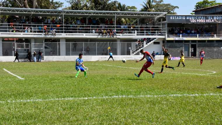 Iztapa venció 2-0 este sábado a Petapa, en juego de la quinta jornada del Clausura 2019, disputado en el estadio El Morón (Foto Prensa Libe: Hillary Paredes)
