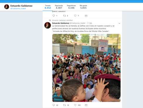 El precandidato del partido FCN-Nación, diputado Estuardo Galdámez, ha acudido a las jornadas de afiliación. 