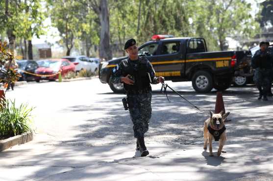 Luego de dos horas de verificación, fuerzas de seguridad confirman que no hay ningun explosivo en el Zoológico La Aurora. Foto Prensa Libre: Erick Avila