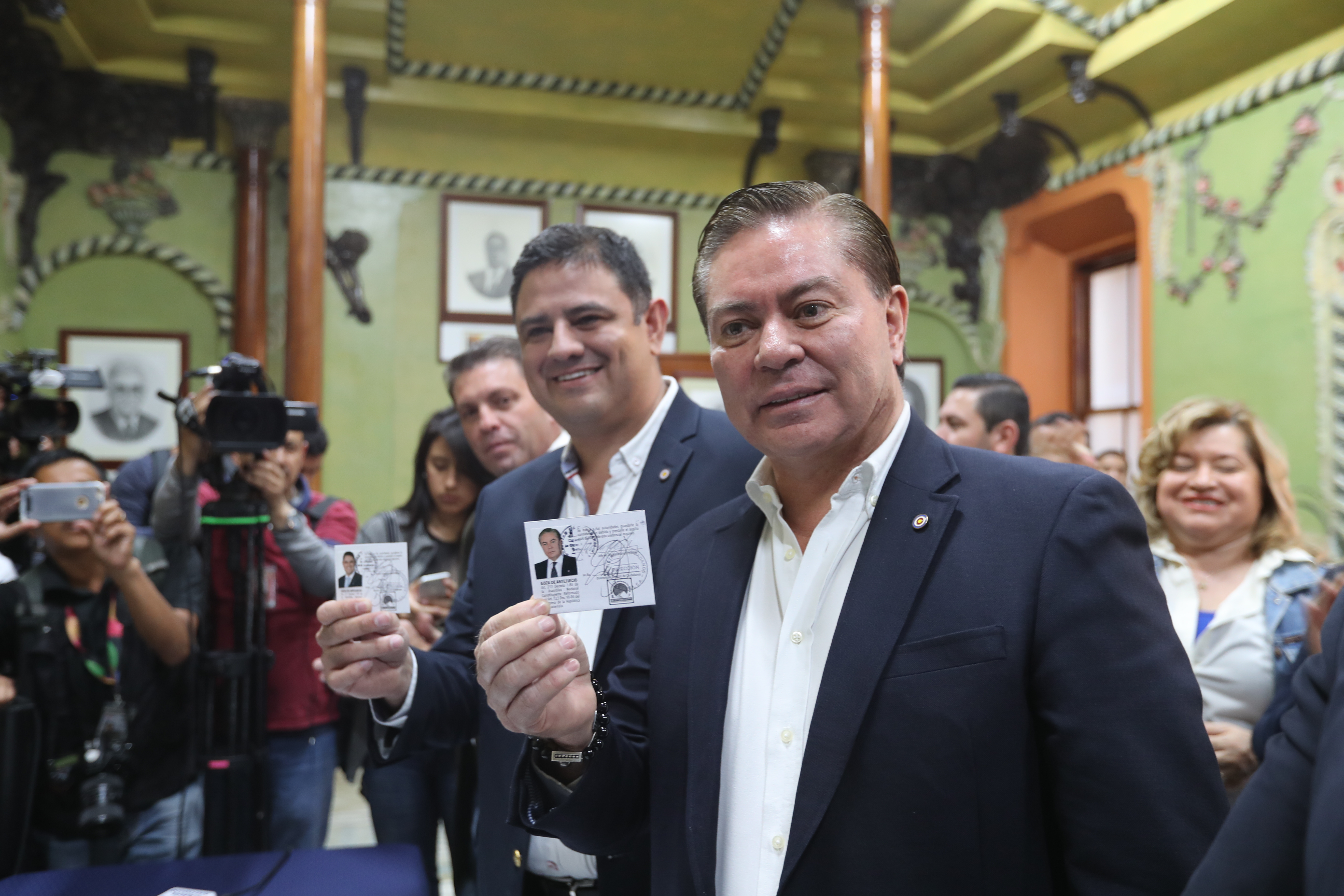 Mario Estrada y Javier Castillo, binomio presidencial de UCN, estaba inscrito desde el 15 de febrero. (Foto Prensa Libre: Hemeroteca PL)