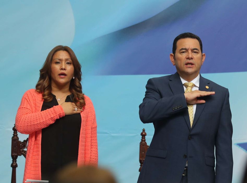 Jimmy Morales y Patricia Marroquín de Morales. (Foto Prensa Libre: Hemeroteca PL)