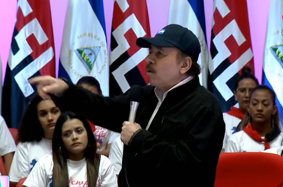 Daniel Ortega dijo que quiere un diálogo en el que no haya "desestabilizadores". (Foto: Captura de pantalla/Canal 4 nicaragüense). 