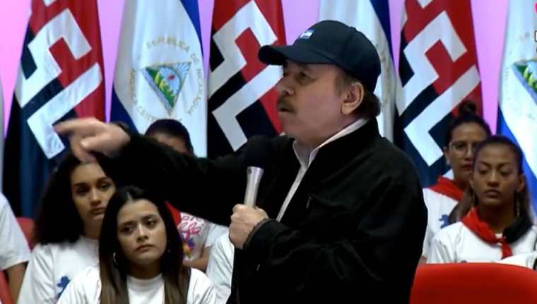 Daniel Ortega dijo que quiere un diálogo en el que no haya "desestabilizadores". (Foto: Captura de pantalla/Canal 4 nicaragüense). 