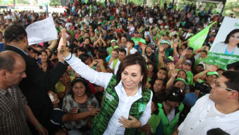 Sandra Torres, durante un mitin en el 2015. (Foto: Hemeroteca PL)