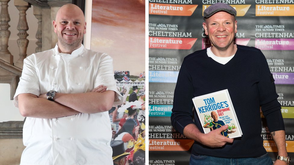 El antes y el después del chef Tom Kerridge. (Foto Prensa Libre: Getty Images)