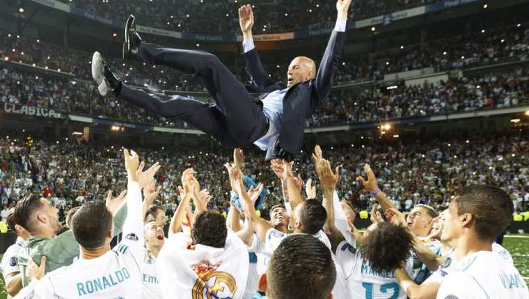 Zidane se fue como un héroe del Real Madrid tras ganar la Liga de Campeones frente al Liverpool en 2018.