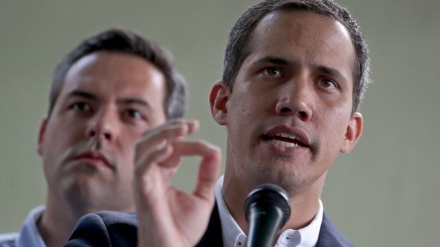 Guaidó calificó de "secuestro" la captura de su colaborador más cercano y repitió que Venezuela vive bajo "una dictadura". EPA