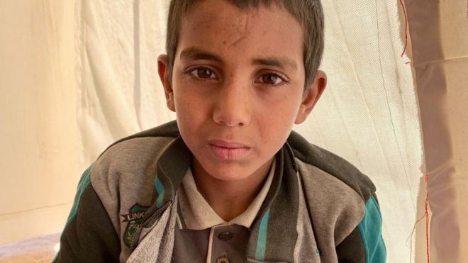 Niños como Hamza Jasim al Ali están entre los habitantes que apoyaban a Estado Islámico en su último espacio de dominio. 