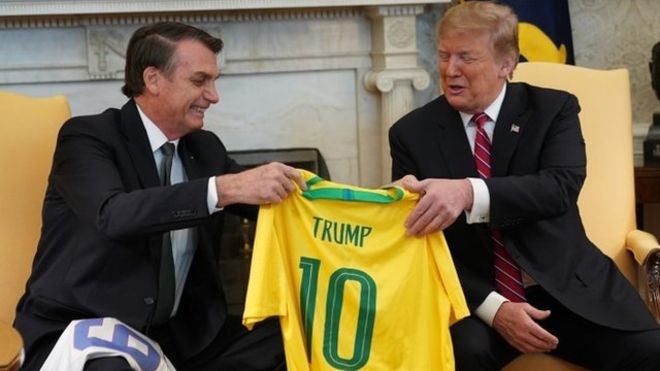 Trump y Bolsonaro se reunieron este martes en la Casa Blanca. GETTY IMAGES