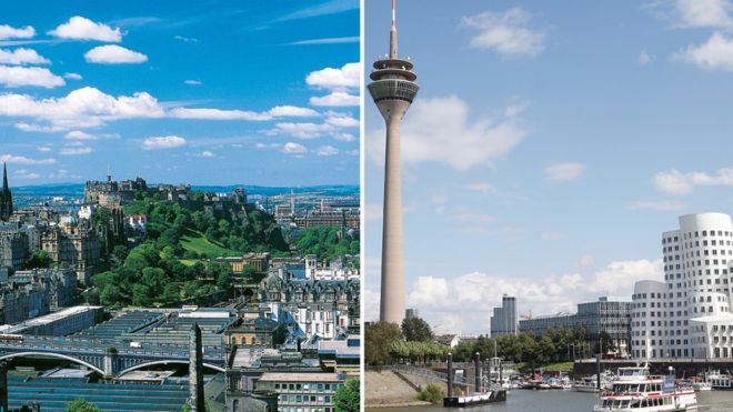 ¿Edimburgo o Düsseldorf? ¿Encuentras la diferencia? GETTY IMAGES